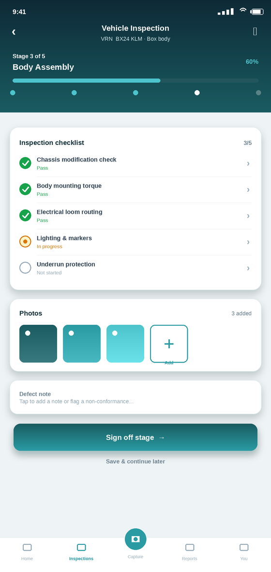 Xspect mobile inspection app